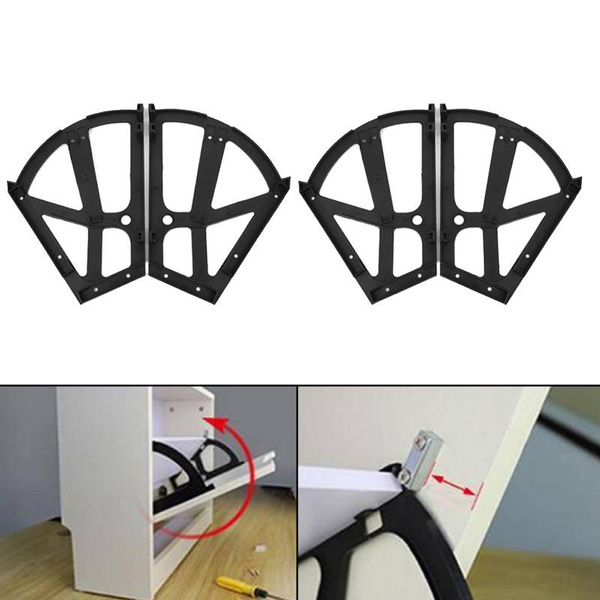 4Pcs / Set Hoe Furniture Shoes Drawer Cabinet Hinge Flip Plate Frae