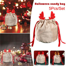 Drawstring Bags, Christmas, Gifts, trickortreatbag