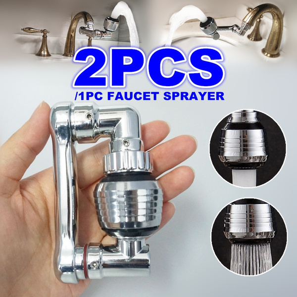 2PCS/1PC 1080° Rotatable Universal Faucet Extender Splash Filter