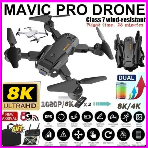 Drone 8K Profesional Drones With Camera Hd 4K Mini DronWiFi Live Video FPV Quadcopt Obstacle Avoidance Aerial Photography Remote Controlled Toys