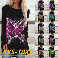 butterfly, Plus Size, Shirt, Sleeve