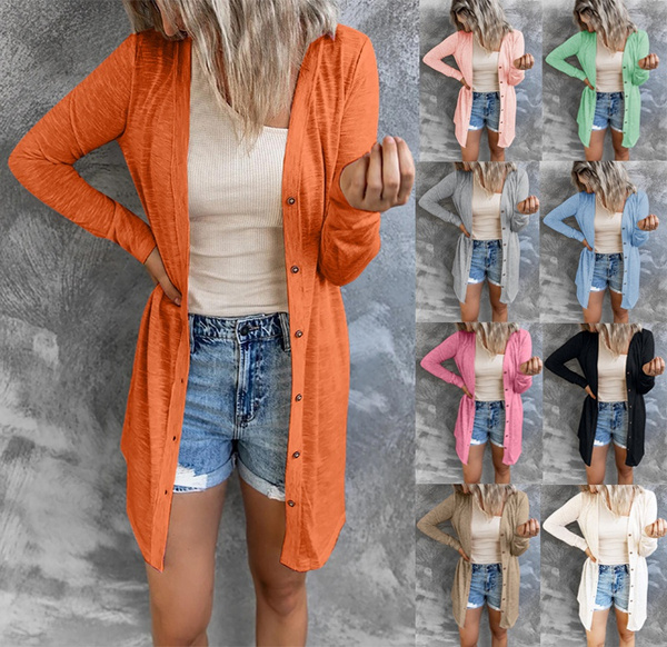 Ladies shop orange cardigan