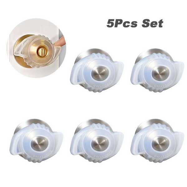 5Pcs Set Door Knob Grippers Wingedtipped Design Grip Aid Slips on