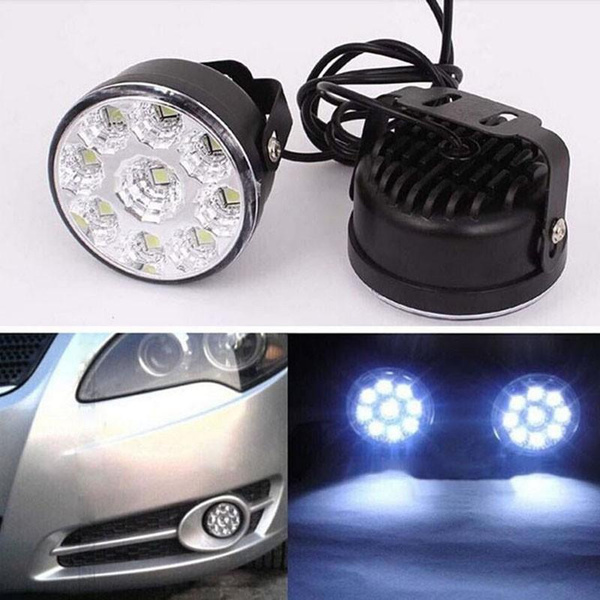 Car Universal Daytime Running Light Assembly White 12V Auto DRL Fog