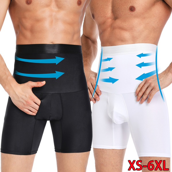 XS-6XL Men Tummy Control Shorts High Waist Slimming Underwear Male