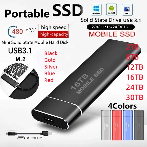 Easy To Carry New Updated High Speed Mobile External Hard Drive SSD