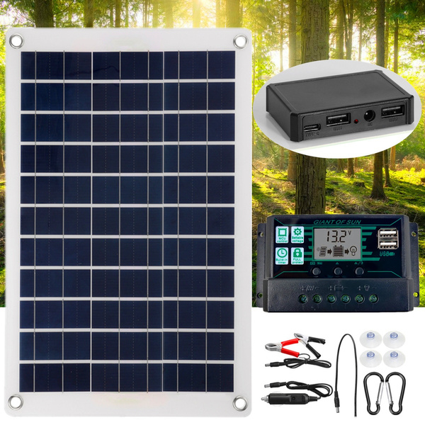 New Upgrade 500W Solar Panel Kit Battery Charger System Controller Set