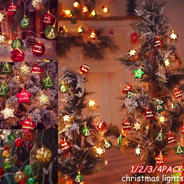 1/2/3/4PACK Christmas Lights 1.5M 10 Christmas Ball Lights LED Fairy