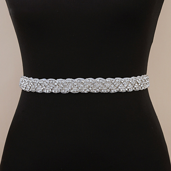 Women's Rhinestones Belt Handmade Wedding Dresses Belt Marriage Bridal ...