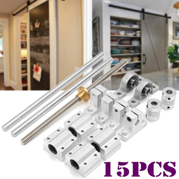 Axis Guide New Arrival 15pcs/set 400mm Optical Axis Guide Bearing Housings Linear ...