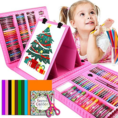 Deluxe Art Set and Crafts Supplies for Kids, 208 Pcs Drawing Kits Art