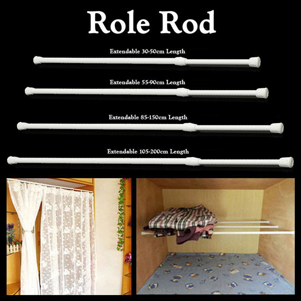 New Arrival Shower Pole Extendable Spring Telescopic Net Voile Tension ...