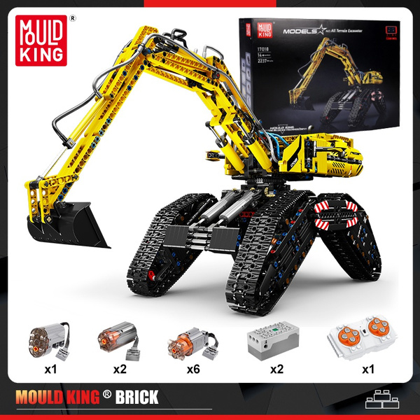 Mould King 17018 All Terrain Excavator Truck Building Blocks Kits ...