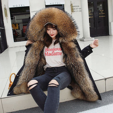 Plus Size, fur, Winter, loosecoat