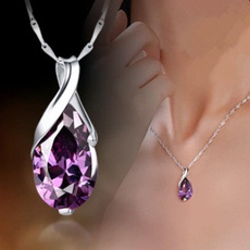 Sterling, amethystnecklace, gemstonenecklace, necklace for women