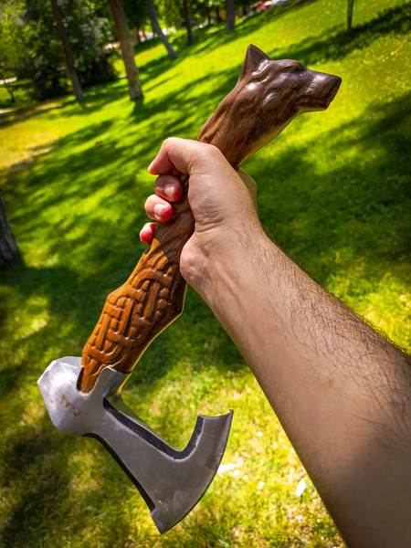 PALTA Craft Wolf Axe for Camping or Hunting or even for Decoration with ...