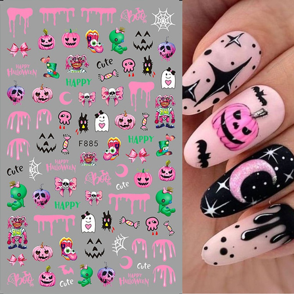 Easy Halloween Ghost Nails Manicure