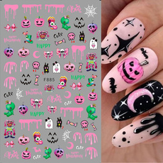 ghost, nail decals, art, Christmas