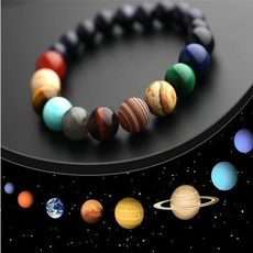Beaded Bracelets, elasticrope, Colorful, solarsystemstarrysky