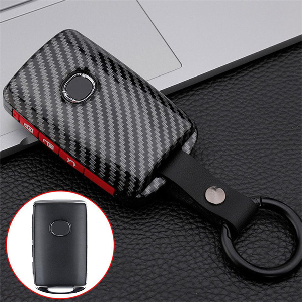 Carbon Fiber Car Remote Control Key Shell Case Cover Fob For Mazda CX3