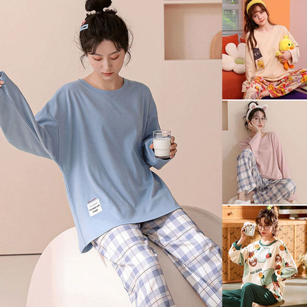 Women's Long Sleeve Cotton Pajamas