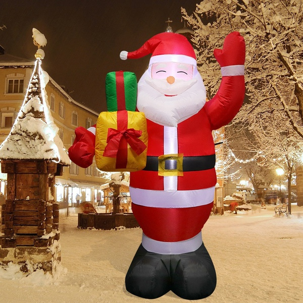 Christmas Outdoor Air Blown Inflatable Santa Claus with LED Light Giant ...