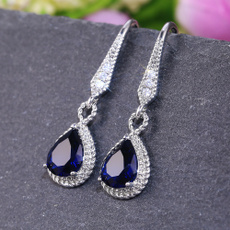 Sterling, DIAMOND, Stud, hookearring