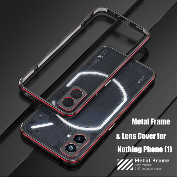 Luxury Metal Frame Phone Case for Nothing Phone (1) Lens Cover Capa