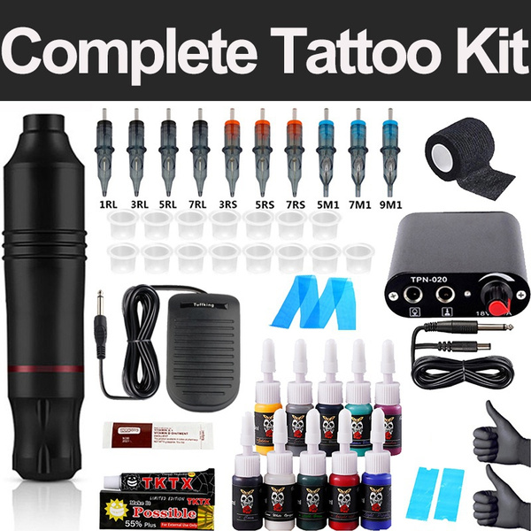 Professional Complete Tattoo Kit Tattoo Rotary Pen Machine With Tattoo