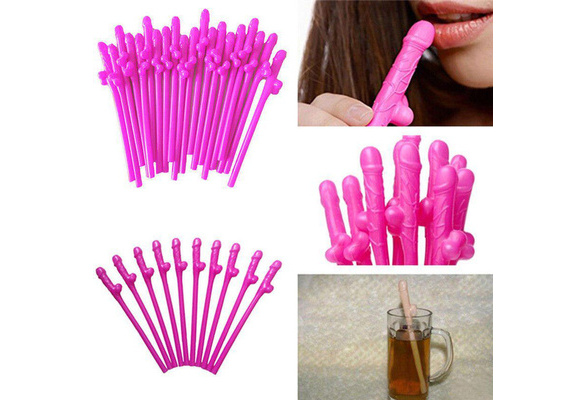 Hen Prank Party Penis Straws Night Out Novelty Sucking Drinking Straws  15Pcs