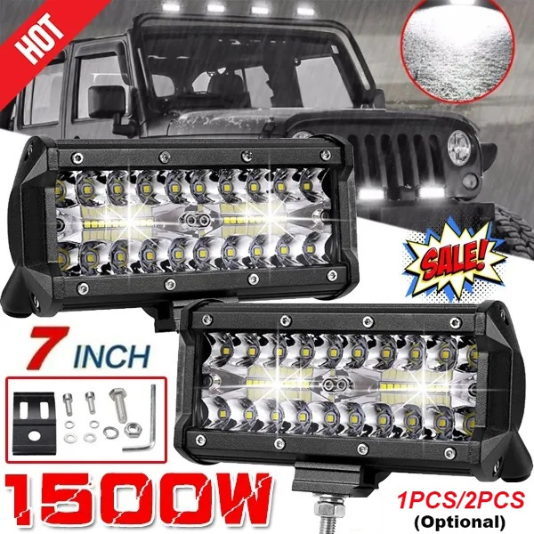  1pcs 2pcs new upgrade 30w 500w 1500w 7 car led work light bar spot