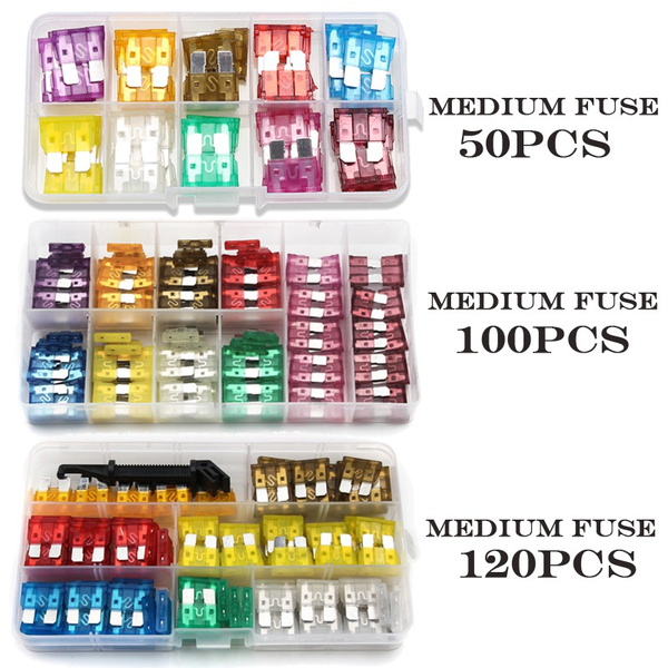121/100/50PCS Auto Car Aluminum Blade Fuse Automobile Car Fuses