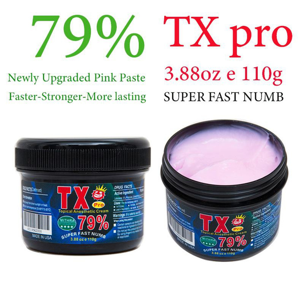 TX PRO Black 79 3 88oz Can Semi Permanent Tattoo Numbing Cream Pink TX PRO Black 79 3 88oz Can Semi Permanent Tattoo Numbing Cream Pink