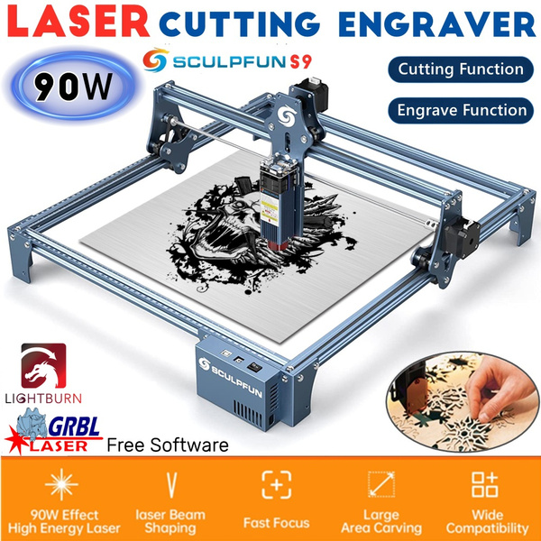 SCULPFUN S9 PLUS 90W effect Laser Engraving Machine spot compression  ultra-thin focus High Precision Wood Acrylic laser engraver cutter  950X410mm oversized carving erea (CO2 laser effect) price in Saudi Arabia