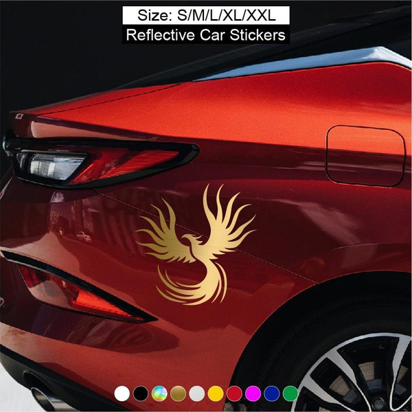 1PC Flaming Bird Waterproof Car Stickers Car Personality Stickers Auto