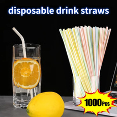 Colorful, straw, bendable, disposable