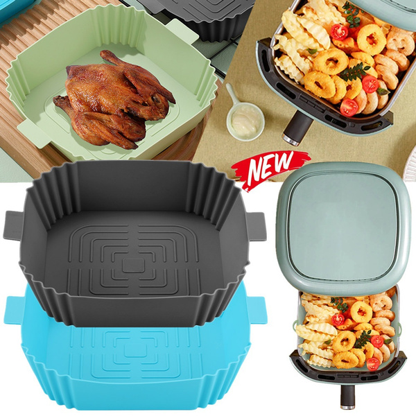 Air Fryer Silicone Pot Air Fryer Basket Liners Non-Stick Reusable Baking  Tray