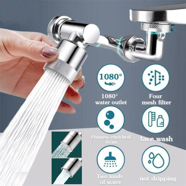 1080° Rotating Swivel Robotic Arm Swivel Extension Sink Faucet Aerator ...