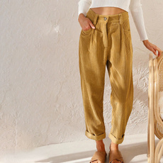 womenstrouser, trousers, solidcolorwomenspant, Winter