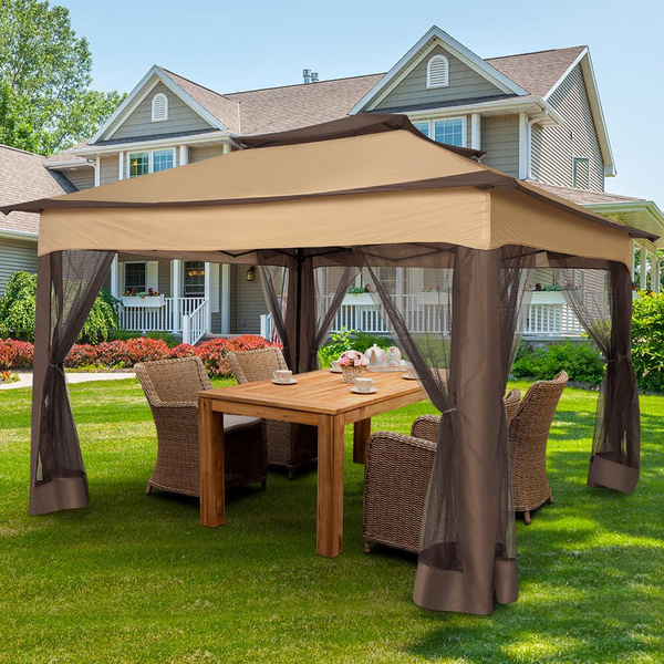 11'x11' Pop Up Canopy, Outdoor Tents for Camping with Mosquito Netting ...