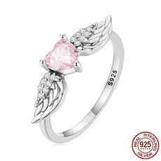 pink, Heart, Jewelry, Angel