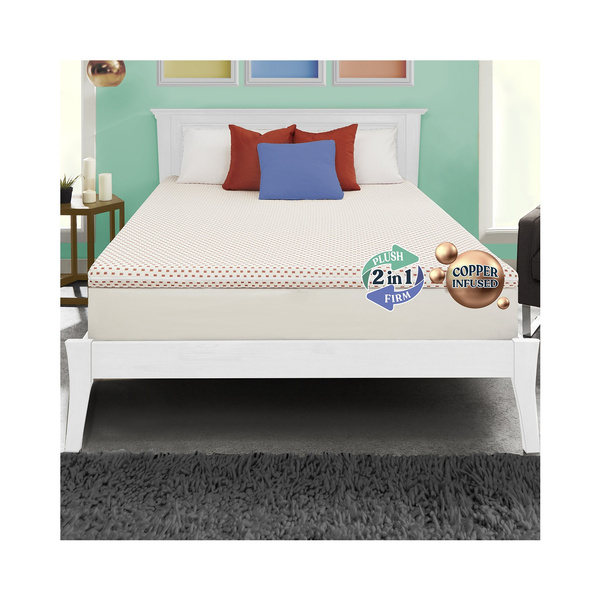 Early Bird Fusion 3 In Hybrid 2 in 1 Copper Reversible Mattress Topper