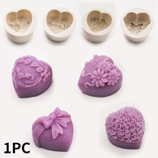 Heart, Flowers, Love, fondantmold