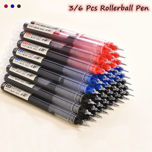 Snowhite Liquid Ink Rollerball Pens, 0.5mm Extra Fine Point Pens