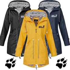 Long Coat, Outdoor, raincoatsforwomen, hoodedjacket