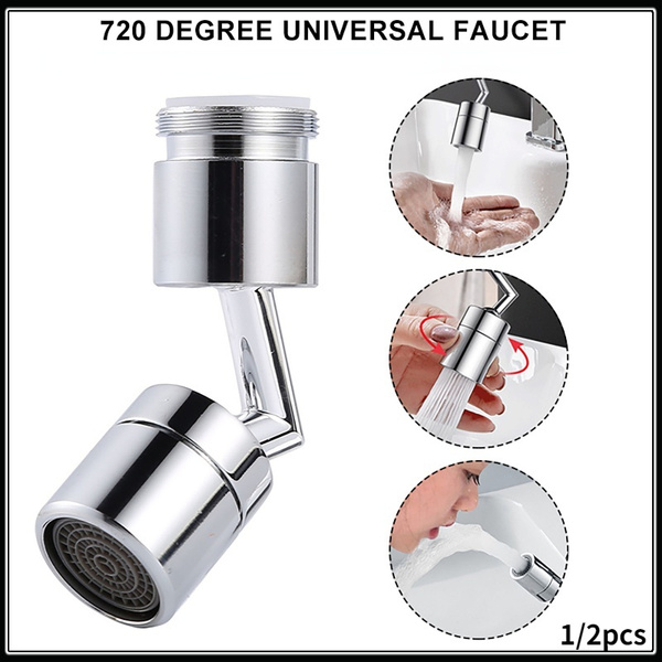 720°Universal Kitchen Faucet Anti-splash Aerator Bathroom Tap Rotatable ...