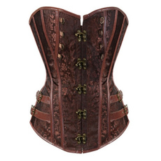 Women's Fashion, Black Corset, brown corset tops, Gothic corset