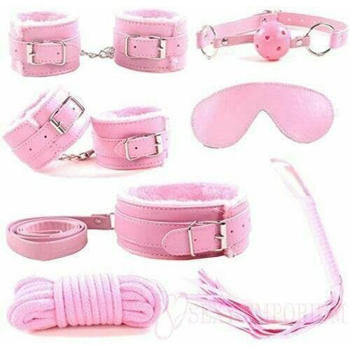 Strict Leather Pink Bondage Set