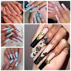 butterfly, nail decoration, Fashion, nail tips
