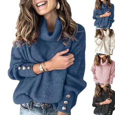 knitted, Women Sweater, crop top, long sleeve sweater